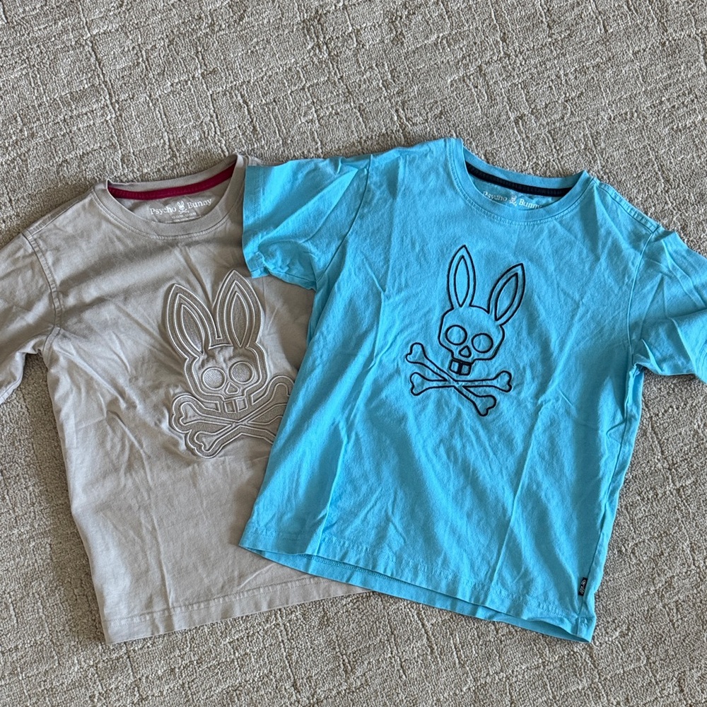Psycho Bunny Kids Tees - Blue and Gray
